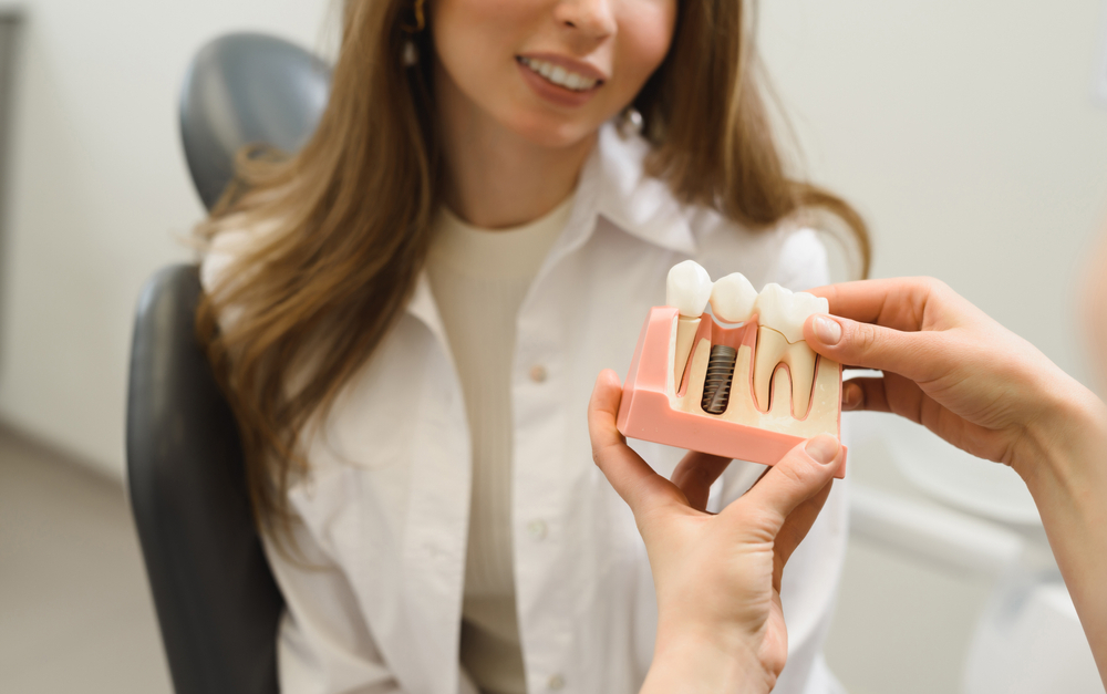 a discussion about the dental implant procedure